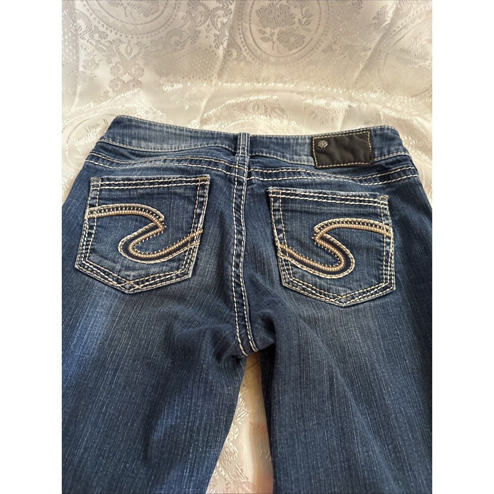 Silver Jeans Suki  W 28/L32 BLUE Boot cut Low Rise Denim Jeans